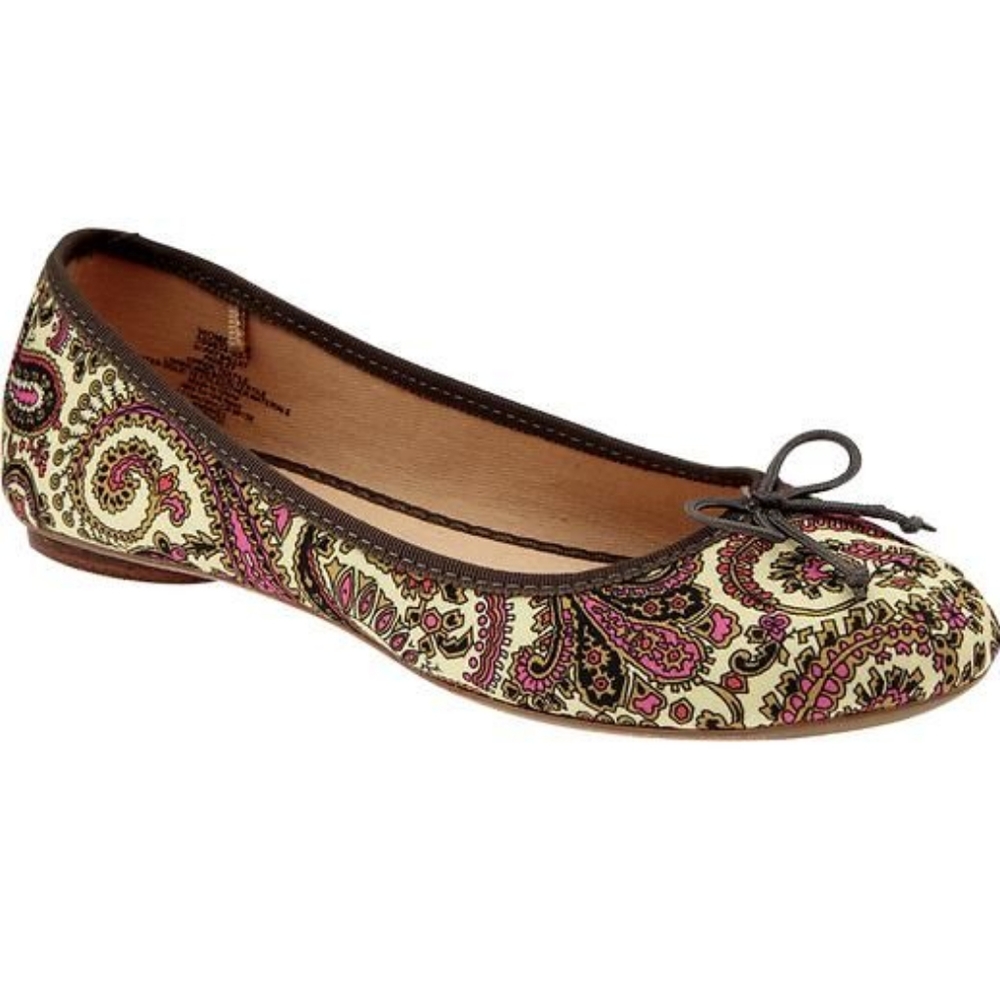 Paisley Ballet Flats Size 6